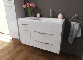 Тумба с раковиной Эстет Barcelona 90, правосторонняя, подвесная, 3 ящика, 1 дверка, ФР-00003596 - фото, отзывы, цена