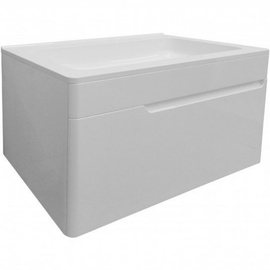 Тумба с раковиной Эстет Kare Luxe 80, подвесная, 1 ящик, ФР-00005718 - фото, отзывы, цена