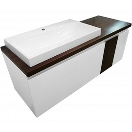 Тумба с раковиной Эстет Malibu 140, левосторонняя, подвесная, 2 ящика, ФР-00007126 - фото, отзывы, цена