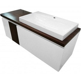 Тумба с раковиной Эстет Malibu 140, правосторонняя, подвесная, 2 ящика, ФР-00007127 - фото, отзывы, цена
