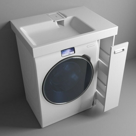 Тумба с раковиной Эстет Riga Luxe 80, правосторонняя, напольная, с ящиком, ФР-00009661 - фото, отзывы, цена