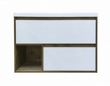 Тумба с раковиной Эстет Monaco Wood 90, подвесная, 2 ящика, ФР-00010673 - фото, отзывы, цена