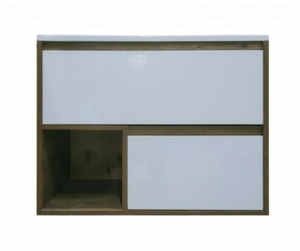 Тумба с раковиной Эстет Monaco Wood 80, подвесная 2 ящика, ФР-00010675 - фото, отзывы, цена