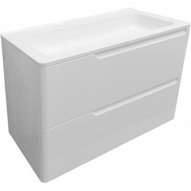 Тумба с раковиной Эстет Kare Luxe 90, подвесная, 2 ящика, ФР-00015243 - фото, отзывы, цена