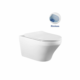 Унитаз подвесной Vincea Edge-M VT1-37 безободковый, белый, ультратонкое soft-close сиденье - фото, отзывы, цена