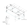 Металлический каркас для акриловой ванны Cezares EMP-170-80-MF-R - фото, отзывы, цена