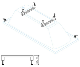 Универсальный комплект ног для прямоугольных акриловых ванн Cezares LEG-KIT-100 - фото, отзывы, цена