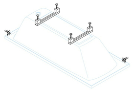 Универсальный комплект ног для прямоугольных акриловых ванн Cezares LEG-KIT-150 - фото, отзывы, цена