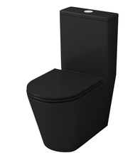 Унитаз-компакт Grossman GR-4449BMS, безободковый, тонкое сиденье дюропласт с микролифтом, черный - фото, отзывы, цена