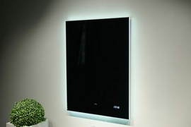 Зеркало Jorno Kvadro 80 с подсветкой и часами - фото, отзывы, цена