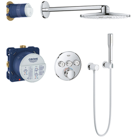 Душевая система Grohe Rainshower SmartActive, с термостатом встроенным, цвет хром, 34705000 - фото, отзывы, цена