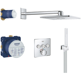 Душевая система Grohe Rainshower SmartActive, с термостатом встроенным, цвет хром, 34706000 - фото, отзывы, цена