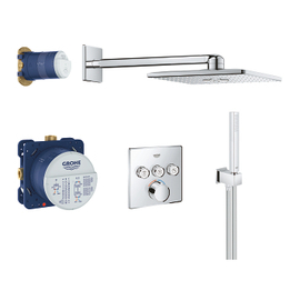Душевая система Grohe SmartControl, со смесителем встроенным, цвет хром, 34712000 - фото, отзывы, цена