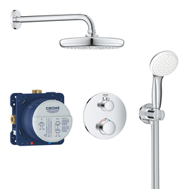Душевая система Grohe Grohtherm, с термостатом встроенным, цвет хром, 34727000 - фото, отзывы, цена