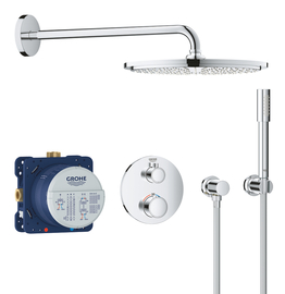 Душевая система Grohe Grohtherm, с термостатом встроенным, цвет хром, 34731000 - фото, отзывы, цена