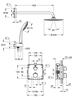 Душевая система Grohe Grohtherm, с термостатом встроенным, цвет хром, 34734000 - фото, отзывы, цена