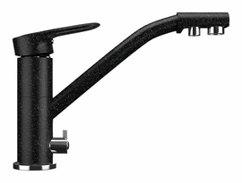 Смеситель для кухонной мойки Ulgran U-010, черный, U-010-308 - фото, отзывы, цена