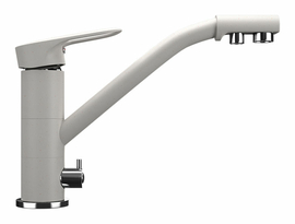 Смеситель для кухонной мойки Ulgran U-010, белый, U-010-331 - фото, отзывы, цена