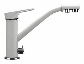 Смеситель для кухонной мойки Ulgran U-010, молочный, U-010-341 - фото, отзывы, цена