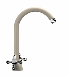 Смеситель для кухонной мойки Ulgran U-012, бежевый, U-012-328 - фото, отзывы, цена