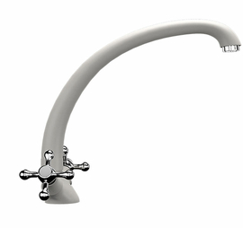 Смеситель для кухонной мойки Ulgran U-013, белый, U-013-331 - фото, отзывы, цена