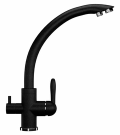 Смеситель для кухонной мойки Ulgran U-017, черный, U-017-308 - фото, отзывы, цена