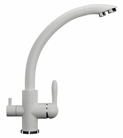 Смеситель для кухонной мойки Ulgran U-017, молочный, U-017-341 - фото, отзывы, цена