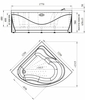Ванна акриловая Радомир Альтея 125х125, система гидромассажа Баланс хром - фото, отзывы, цена