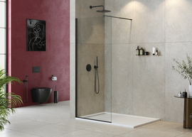 Душевая перегородка Cezares LIBERTA-L-1-90-C-NERO - фото, отзывы, цена