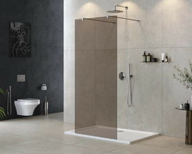 Душевая перегородка Cezares LIBERTA-L-2-80-120-BR-Cr - фото, отзывы, цена