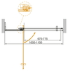 Душевая дверь в нишу Cezares SLIDER-B-1-100/110-BR-Cr - фото, отзывы, цена