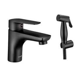 Смеситель для раковины Swedbe Mars 1760B с гигиенической лейкой, черный - фото, отзывы, цена