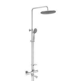 Душевая система Swedbe Hermes 9090G1 с термостатическим смесителем для ванны, хром/серый - фото, отзывы, цена
