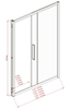 Душевая дверь Aquanet Delta NPE6121 130, прозрачное стекло - фото, отзывы, цена