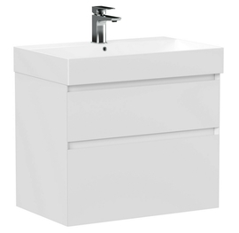 Тумба подвесная Allen Brau Infinity 70 с раковиной Sanovit Slim Synergy 70 черной матовой, белая матовая - фото, отзывы, цена