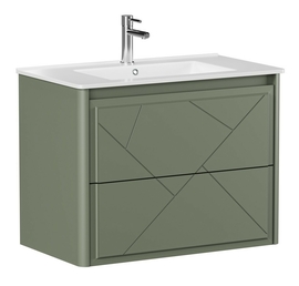 Тумба подвесная Allen Brau Paris 80 1.360001.CGM с раковиной, олива матовая - фото, отзывы, цена