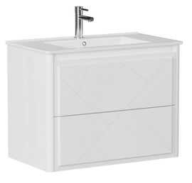 Тумба подвесная Allen Brau Paris 80 1.360001.WM с раковиной, белая матовая - фото, отзывы, цена