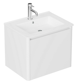 Тумба подвесная Allen Brau Gravity 60 1.370012.WM с раковиной Paris 60, белая матовая - фото, отзывы, цена