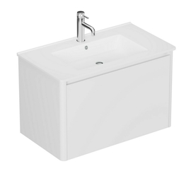 Тумба подвесная Allen Brau Gravity 80 1.370013.WM с раковиной Paris 80, белая матовая - фото, отзывы, цена