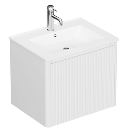 Тумба подвесная Allen Brau Gravity 60 1.370016.WM с раковиной Paris 60, белая матовая - фото, отзывы, цена