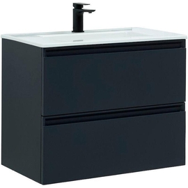 Тумба подвесная Allen Brau Eclipse 80 с раковиной Fantasy 82, антрацит матовый - фото, отзывы, цена