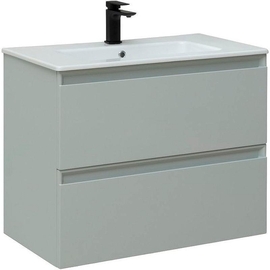 Тумба подвесная Allen Brau Eclipse 80 с раковиной Fantasy 82, папирус матовый - фото, отзывы, цена