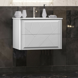 Тумба Opadiris Луиджи 70 с раковиной Ibiza 71, белый матовый - фото, отзывы, цена