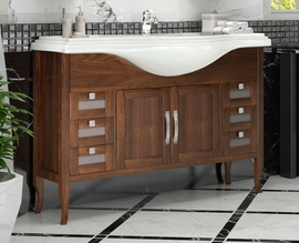 Тумба Opadiris Мираж 120 с раковиной Кировит-Классик 1200, светлый орех - фото, отзывы, цена