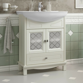 Тумба Opadiris Омега 65 с раковиной Стиль 650, слоновая кость - фото, отзывы, цена