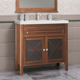 Тумба Opadiris Палермо 90 с раковиной Frame 90, светлый орех - фото, отзывы, цена