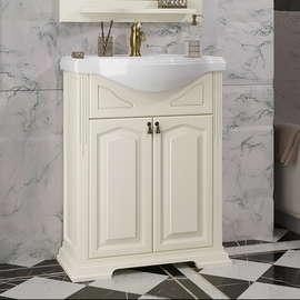 Тумба Opadiris Риспекто 65 с раковиной Кировит-Классик 650, слоновая кость - фото, отзывы, цена