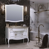 Зеркало Opadiris Лаура 100, белый матовый с золотой патиной, Z0000007091 - фото, отзывы, цена