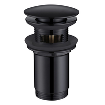 Донный клапан ABBER AF0010B с переливом, клик-клак, черный матовый - фото, отзывы, цена