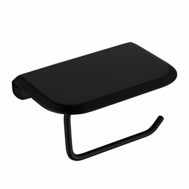 Бумагодержатель с полкой для телефона Abber Nord AA1530B черный матовый - фото, отзывы, цена